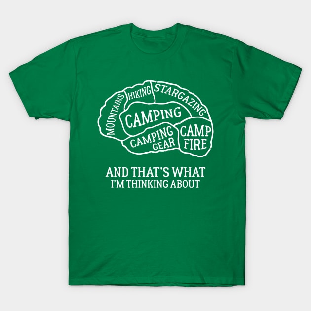 Brain Scan Camping Mountain Hiking Stargazing Camp Fire T-Shirt by TheBlackCatprints